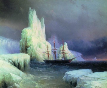 Icebergs en el Atlántico 1870 Romántico Ivan Aivazovsky Ruso Pinturas al óleo